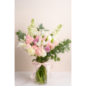 Iris and Tulip Vase Arrangement