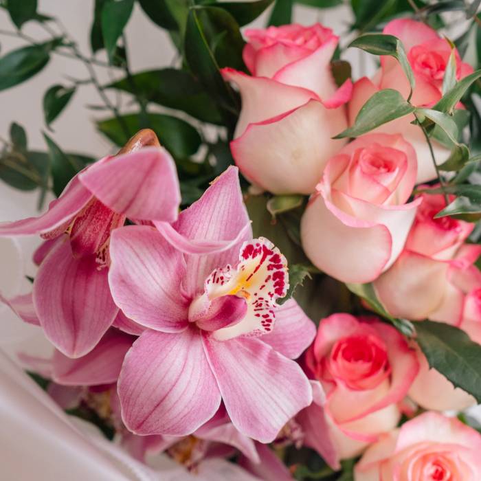 Luxe Cymbidium & Rose Bouquet