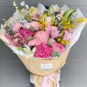 Double Petaled Lily and Delphinium Bouquet