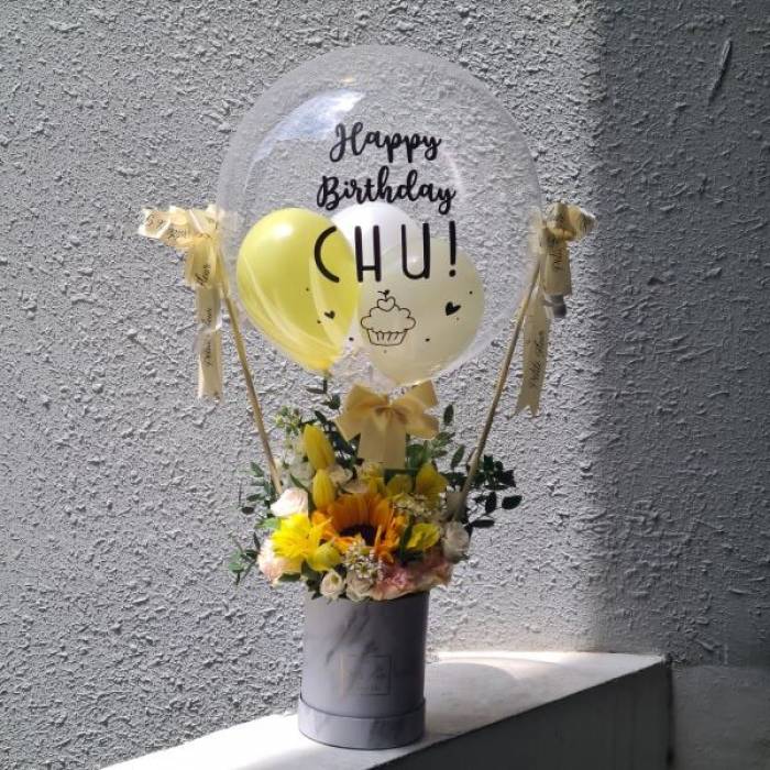 Hot Air Balloon - Fresh Flowers