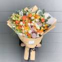 King Protea and Orange Calla Lily Bouquet