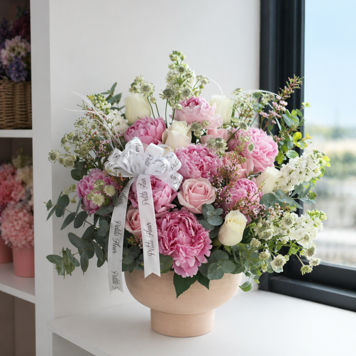 Charming Peony Vase Arrangement