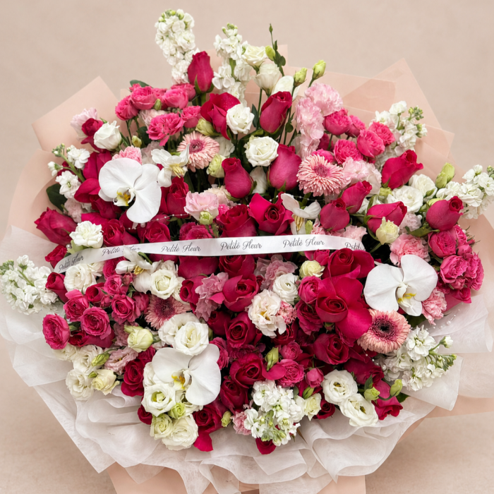 Dark Pink Rose Anniversary Bouquet