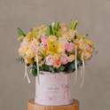 Yellow Lily & Pink Pastel Flower Box