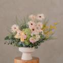 Holland Gerbera and Garden Rose Vase Arrangement