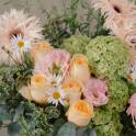Holland Gerbera and Garden Rose Vase Arrangement