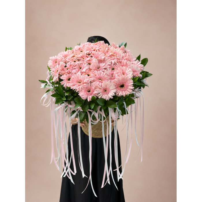 Gerbera Daisy Basket Arrangement
