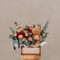 Jellycat Bartholomew Bear and Rose Arrangement