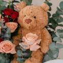 Jellycat Bartholomew Bear and Rose Arrangement