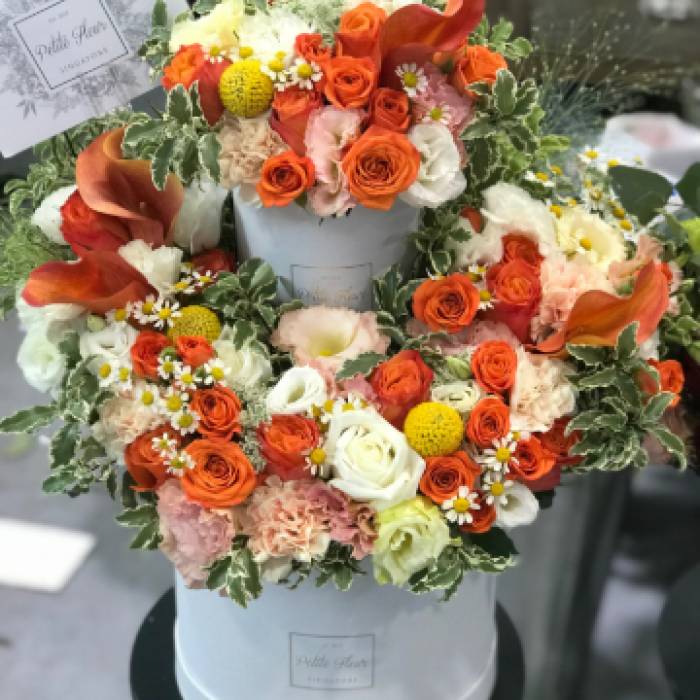 Two Tier Floral Cake