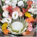 King Protea and Orange Calla Lily Bouquet