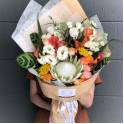King Protea and Orange Calla Lily Bouquet