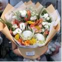 King Protea and Orange Calla Lily Bouquet