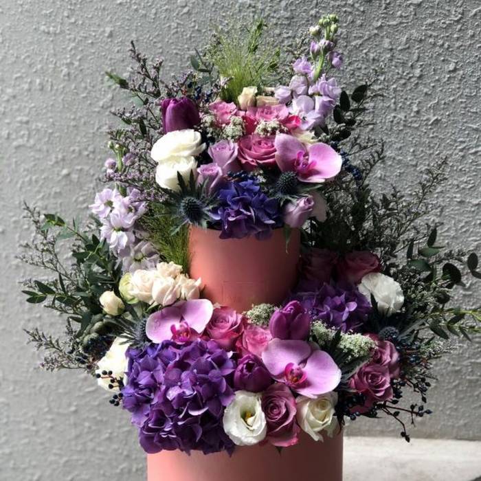 Two Tier Floral Cake