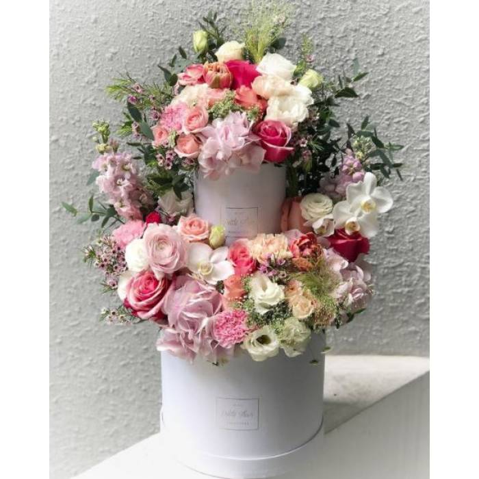 Two Tier Floral Cake