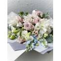 White Lily and Menta Rose Bouquet