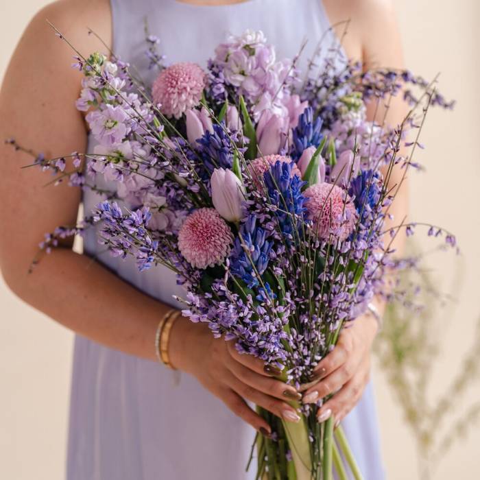 Lilac Hyacinth and Tulip Bouquet