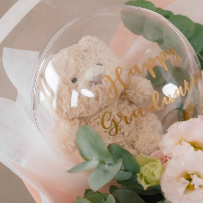 Jellycat Sunflower & Lily Customizable Acrylic Ball Bouquet