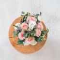 Kenyan Rose and Euphorbia Marginata Round Arrangement