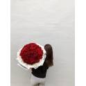 99 Premium Roses  with Gypsophila