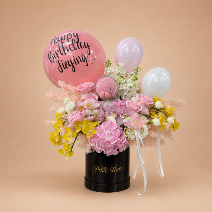 Birthday Bloom Balloon Flower Box