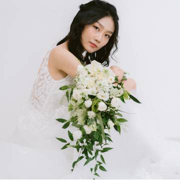 Cascading Lisianthus Bridal Bouquet