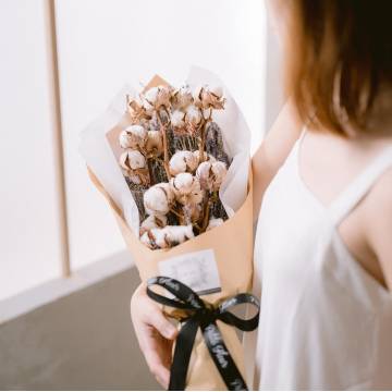Cotton and Lavender Bouquet