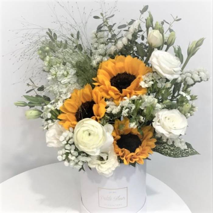 Petite Round Flower Box - Fresh Blooms