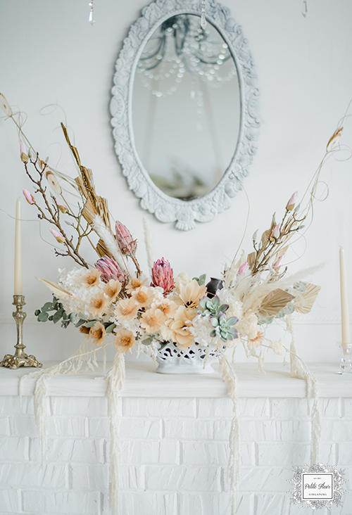 Dried Flowers on a Vanity Table