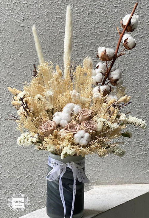 Dried Preserved Flowers Arrangement
