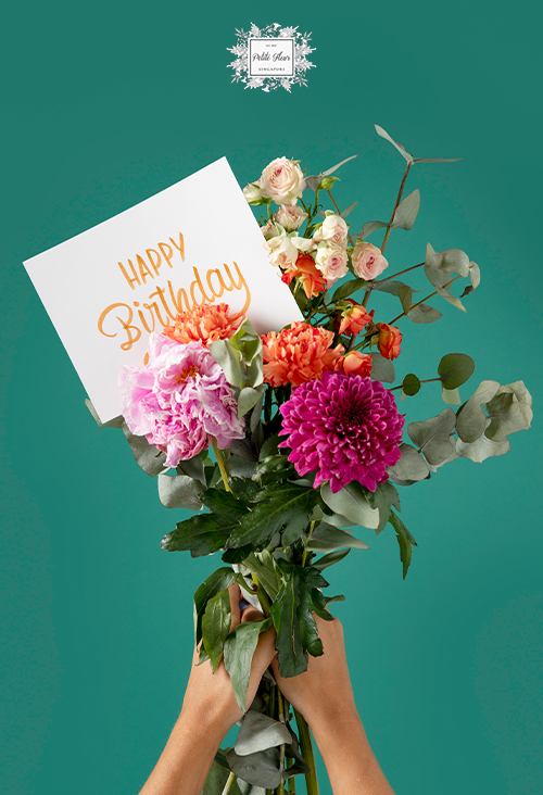 Birthday Flower Delivered with a Card